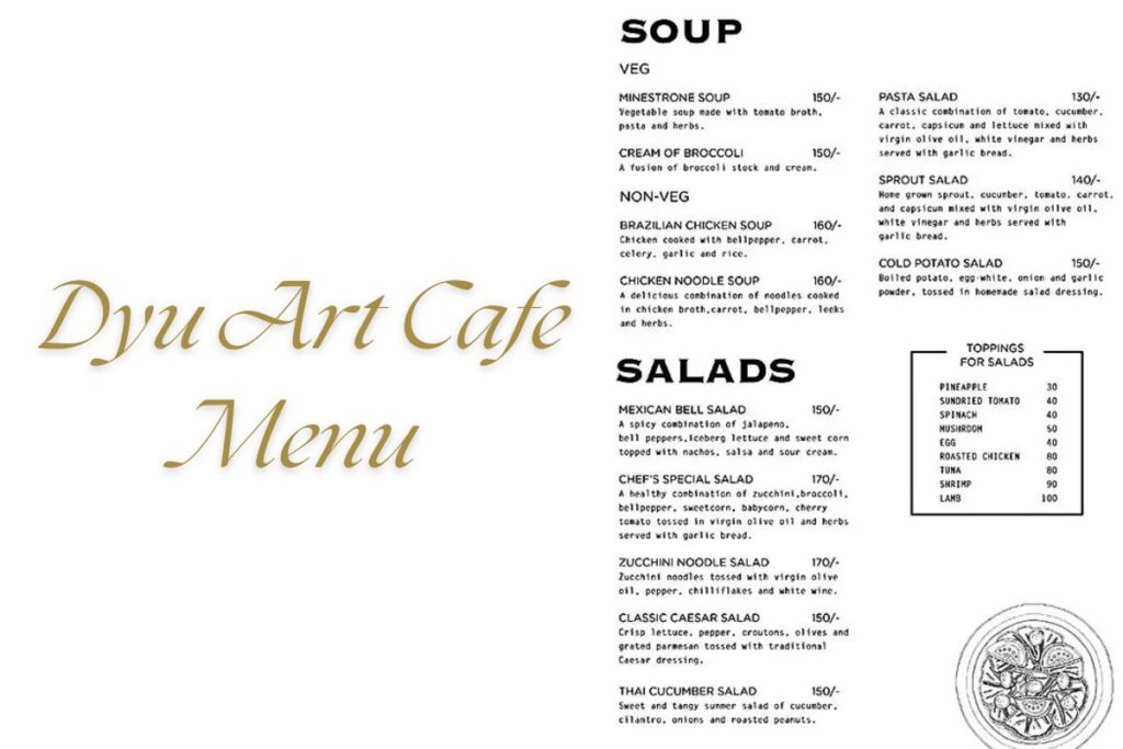 Dyu Art Cafe Menu