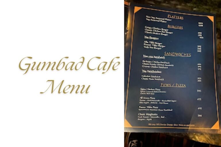 Gumbad Cafe Menu