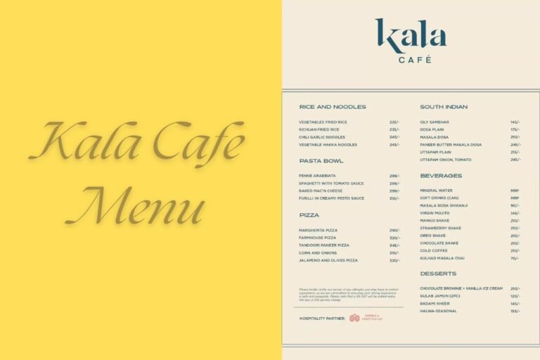 Kala Cafe Menu