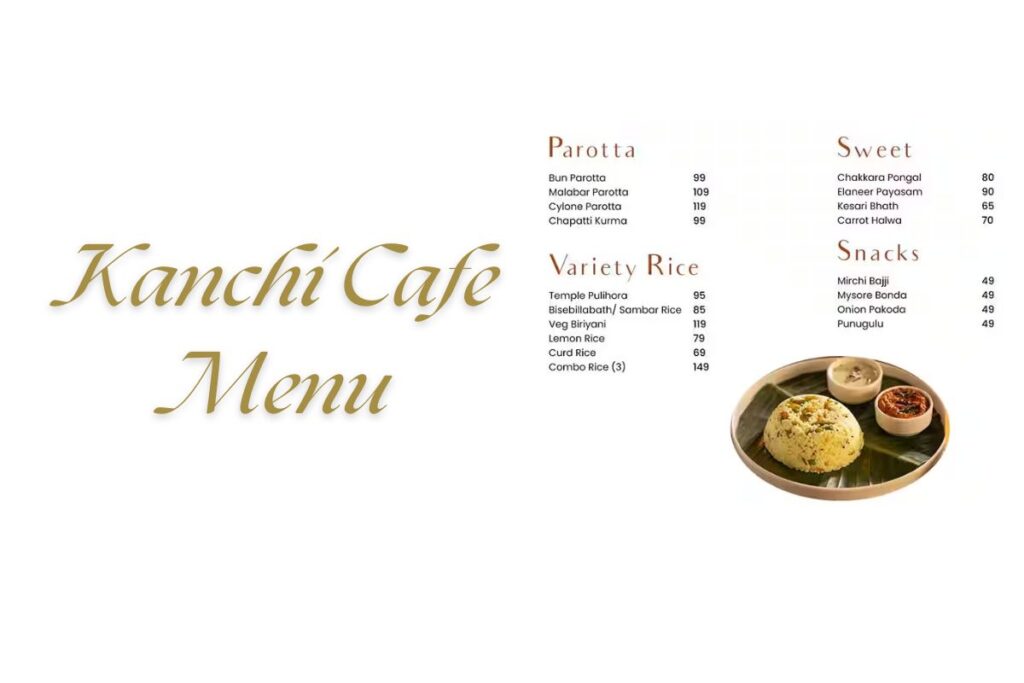 Kanchi Cafe Menu