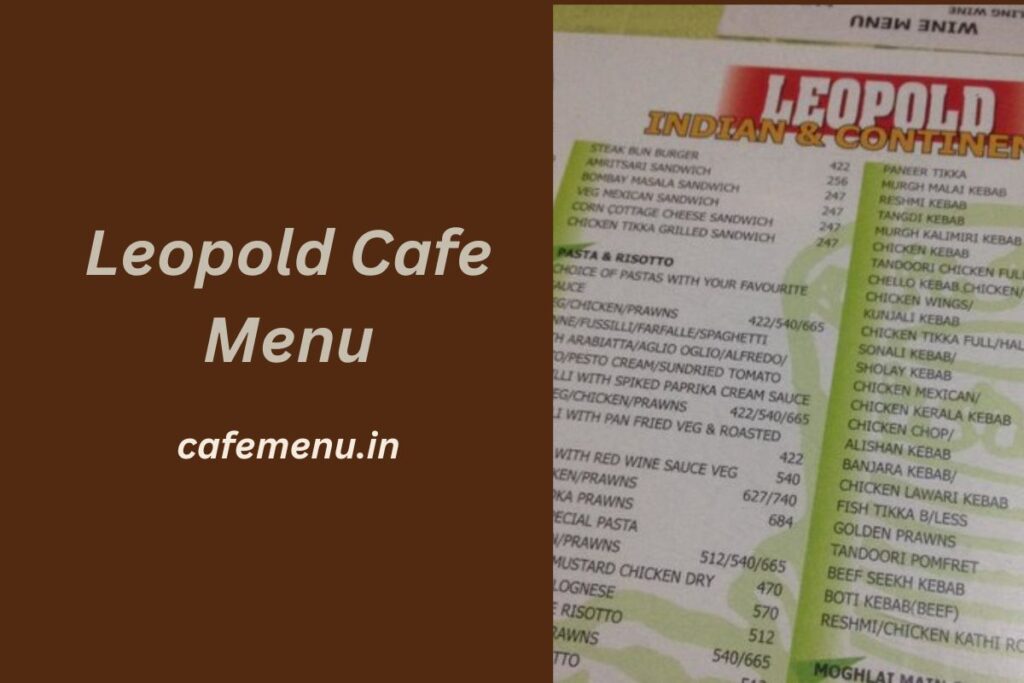 Leopold Cafe Menu