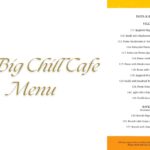 The Big Chill Cafe Menu