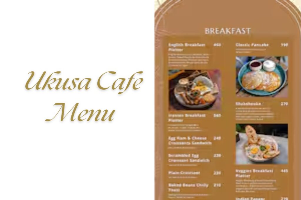 Ukusa Cafe Menu