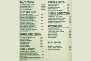 Throttle Shrottle Cafe Menu